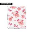 thumbnail image 4 of Cute Cartoon Pigs and Flowers Lightweight Flannel Printed Blanket - Ultra Soft & Warm, All-Season Cozy Plush for Couch, Bed, Office, Camping Nap - Perfect Decorative Gift, 4 of 10