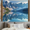 thumbnail image 2 of JRXY Window Tapestry Mountain Lake Forest Scene Tapestry Nature Landscape Wall Hanging, Flannel Art Large Tapestries Flannel for Bedroom Home Decor GTFNAT0088 Painting, 2 of 6