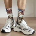 thumbnail image 6 of Fuzoiu American Wildlife Deer Forest Print Athletic Crew Socks for Men & Women,Casual Crew Socks,Above Ankle Crew Socks for Business, Casual, 6 of 6