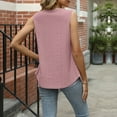 thumbnail image 4 of FAIWAD Summer Tank Tops for Women Sleeveless Mesh Squre Neck Pleated Front Vest Summer Casual Loose Tee Shirts, 4 of 4