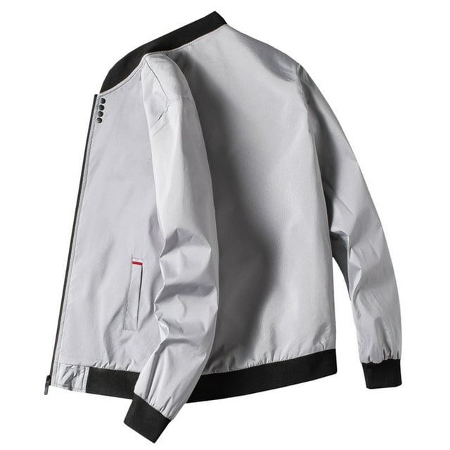 Men's Lightweight Microtwill Golf Jacket Zip Up Windbreaker Casual Fall Bomber Jackets with Pockets