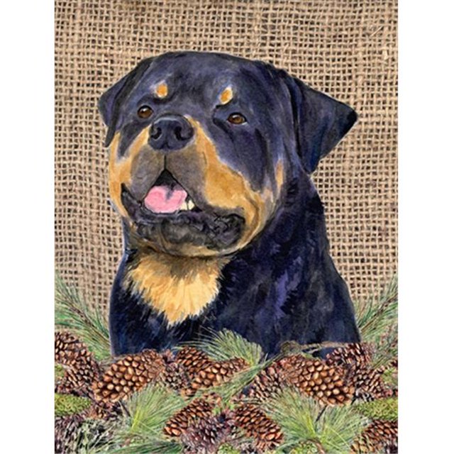 Drapeau en Toile de 28 x 40 Po pour Maison de Rottweiler