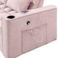 thumbnail image 6 of Euroco 4 in 1 Multi-functional Sofa Bed 55 inch Convertible Sofa Bed with Cup Holder and USB Port for Living Room Apartments, Pink, 6 of 8