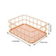 thumbnail image 4 of Cesta de papelería de liquidación inicial A, caja de almacenamiento de oro rosa, cesta de escritorio, almacenamiento moderno, cesta de almacenamiento, 4 of 8