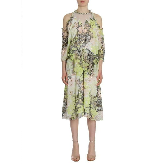 OPENING CEREMONY Women's Floral Dress, Acid Green Multicolor, 2