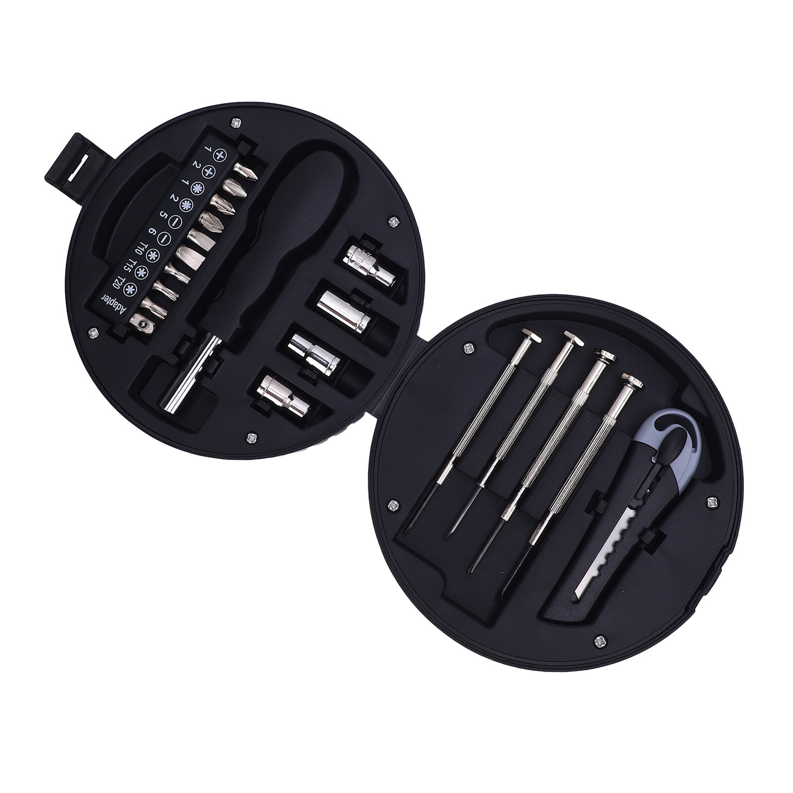 Tire Shaped Home Hardware Set, Carbon Steel 20Pcs Tire Shaped Tool Set with Storage Box for Electronic Maintenance