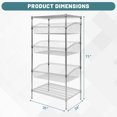 biosp 4Tier Adjustable Metal Wire Rack Shelving Unit, Heavy Duty
