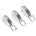 thumbnail image 3 of Single Pulley Block Set, 3Pcs Single Pulley Block Wide Application Fine Workmanship 400kg Bearing  For Towing, 3 of 8