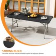 thumbnail image 2 of Dextrus 6ft Folding Table w/ Carrying Handle, Portable & Lightweight Picnic Table for Outdoor Camping Party, Black, 2 of 5