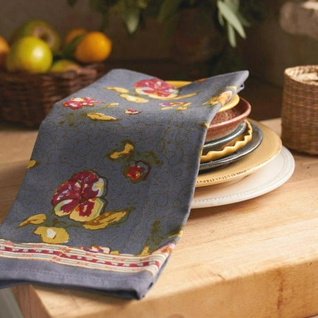 Couleur Nature Pansy Red Grey Tea Towel (Set of 3)
