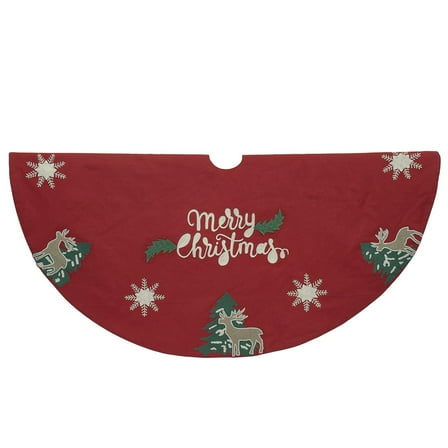 Kurt Adler 50-Inch Reindeer Applique Tree Skirt