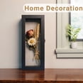 thumbnail image 7 of 5x12 Small Black Shadow Box Frame - 1.57" Deep Wooden Display Case For Memory  Dried Flowers And Pictures Front Opening Glass Door With Lock Linen, 7 of 7