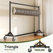 HOKEEPER 400LBS Commercial Z Base Garment Rack Heavy Duty Clothing Rack Height Adjustable Rolling Clothes Rack for Hanging Clothes Racks on Wheels Portable Z Rack Black