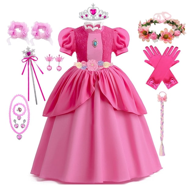 Trajes de princesa de carnaval de Halloween para niños, melocotón dulce, ropa rosa para niñas, cosplay infantil, actuación de cumpleaños, fiesta de carnaval zhangyuxiang unisex