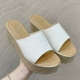 thumbnail image 4 of Mepaouo Women's Wedge Sandals Slip on Espadrille Platform Sandal Casual Summer Slides Size 6-10, 4 of 7