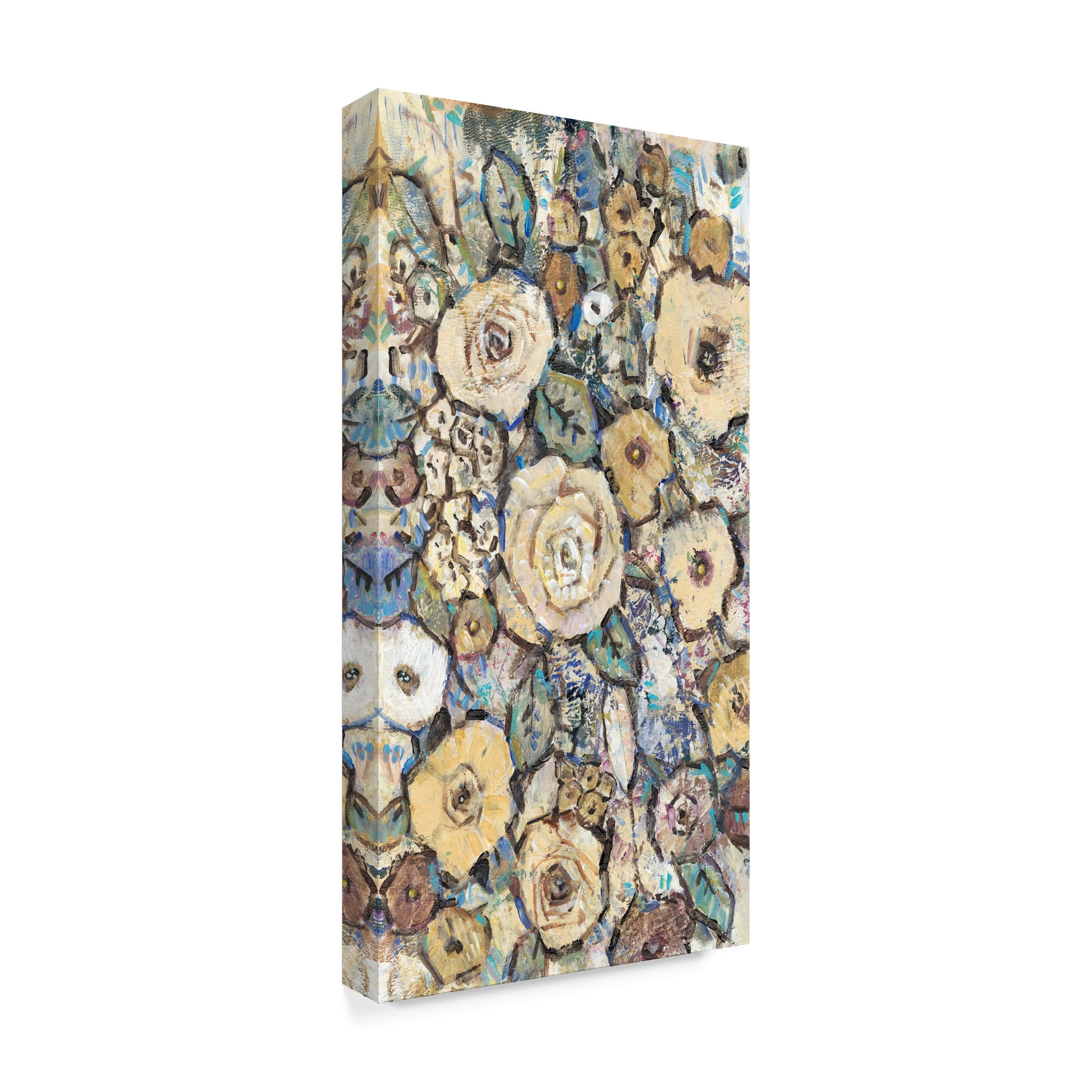 Trademark Fine Art 'Decorative Flowers I' Canvas Art by Tim OToole