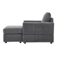 thumbnail image 5 of Updated Classic Corduroy Chaise Lounge, Comfy Sofa Chaise Couch Chair, Upholstered Accent Chair with Ottoman for Living Room -GREY, 5 of 8