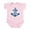 Petal Pink, variant on - US Navy My Dad Is A Sailor Infant Bodysuit - Baby Light Bodysuit, Size Newborn - 24 Months