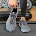 thumbnail image 4 of Men’s Wide Toe Box Running Sneakers Breathable Lightweight Walking Shoes with Cushioned Non Slip Sole Comfortable Lace Up Trainers for Gym Travel Daily Wear, 4 of 9