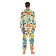 thumbnail image 4 of FORMRS Onesies Pajama for Adults Unisex Hoodie Winter Jumpsuit One Piece Sleepwear, Sizes S-2XL, Beige Clover Pattern, 4 of 7