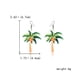 thumbnail image 4 of ColoMX 1 par de pendientes de mujer de acrílico con forma de gota de moda, pendientes delicados, colgante creativo verde (árbol de coco), 4 of 7