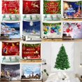 thumbnail image 2 of Christmas Colorful Tapestry Backdrop, Xmas Santa Claus, Reindeer, Tree, Snowing for the Living Room Background Wall Hanging for Party Home Christmas Wall Decor, 2 of 6
