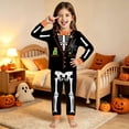 thumbnail image 2 of Weebloom Halloween Pajama Sets For Little Girl Skeleton Long Sleeve Shirts And Pants Fall Winter 2 Piece Set Pjs Jammies, 2 of 6