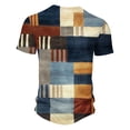thumbnail image 4 of Zylanna Men's Short Sleeve T-Shirts, Lightweight Crew Neck Color Block Patching Summer Daily leisure Tops for Men Multicolor Size XL, 4 of 5