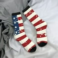 thumbnail image 5 of Rateoe Vintage American Flag for Women Casual Calf Socks - Cute Crew Socks - Thin Soft Above Ankle Socks Size 5-11, 5 of 6