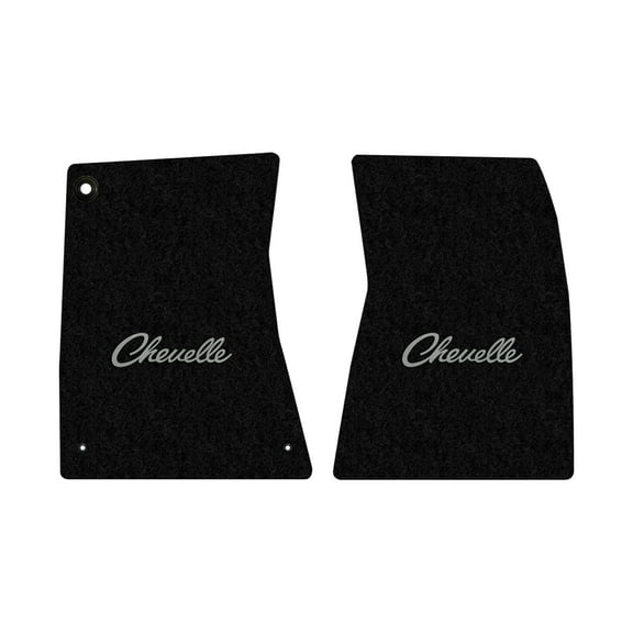 Lloyd Mats LogoMat Custom-Fit 2PC Carpet Floor Mats for 1968-1969 Chevrolet Chevelle 4-Door, Black