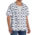 thumbnail image 4 of KLL Hipster Mustache Print Men's Shirt Short Sleeve Button Down Summer Cuba Beach Shirts- XX-Large, 4 of 7
