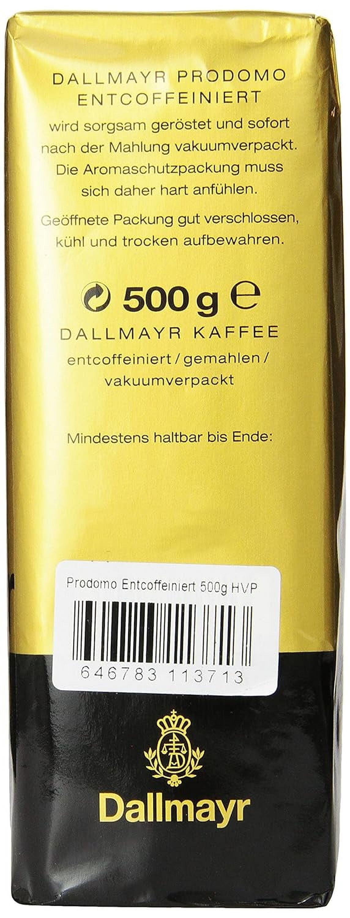 Dallmayr Decaffeinated Ground Coffee Large (entcoffeiniert) 17.6 oz
