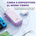 thumbnail image 4 of Power Bank Genérico PB60000 Portátil Morado 60000mAh 120W 4 Cables USB LED, 4 of 4