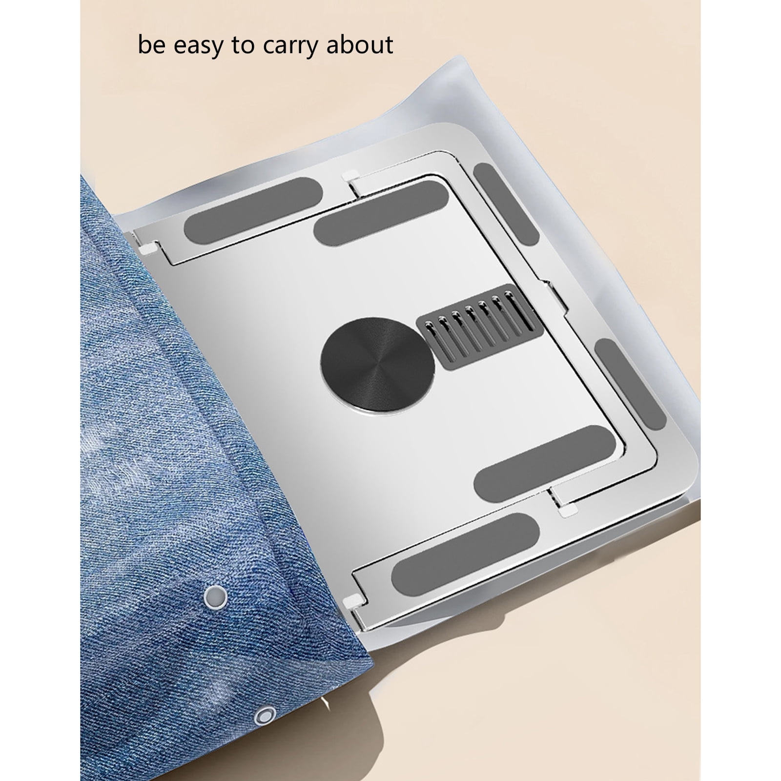 Foldable Aluminum Laptop Stand With 7 Heights Setting And NonSlip Base For Secure Placement On Any Desk Or Surfaces
