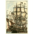thumbnail image 2 of Vision Studio 23x32 Gold Ornate Wood Framed with Double Matting Museum Art Print Titled - Printed Majestic Ship I, 2 of 4