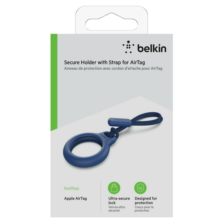 AirTag, Holder Luggage with Strap for Secure Blue Belkin