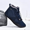 thumbnail image 4 of Botas Senderismo Forrado De Piel Nieve Felpa Acogedoras Mujeres Hombres para El Invierno (41) Azul, 4 of 8