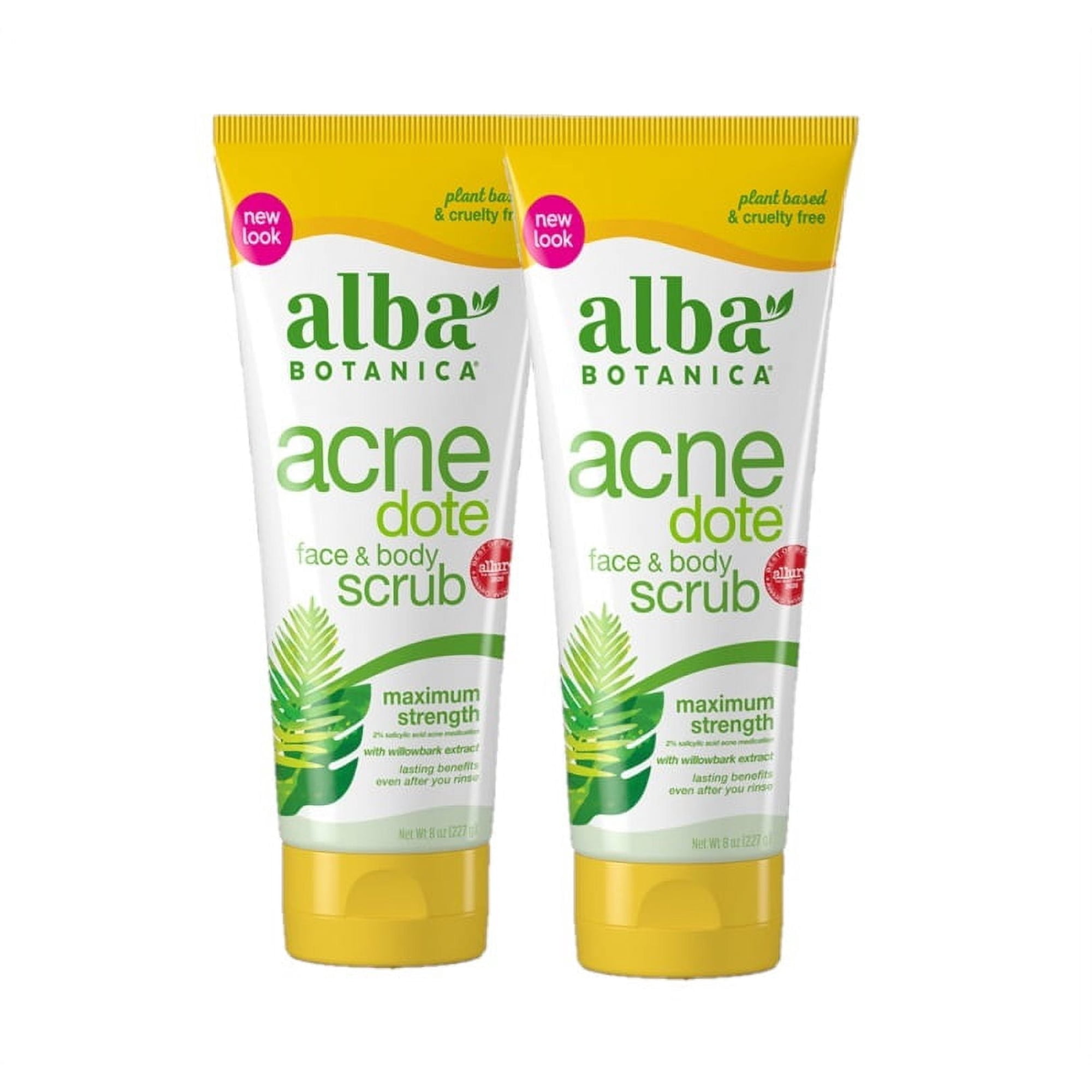 2 Pack | Alba Botanica 8 oz Acnedote Face and Body Scrub