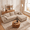 Camel, variant on Hosnnlie Corduroy Unframed Lounge Sofa Camel, Wide Chaise for Napping, Durable Abrasion-Resistant Fabric, for Vintage & Wabi-Sabi Homes