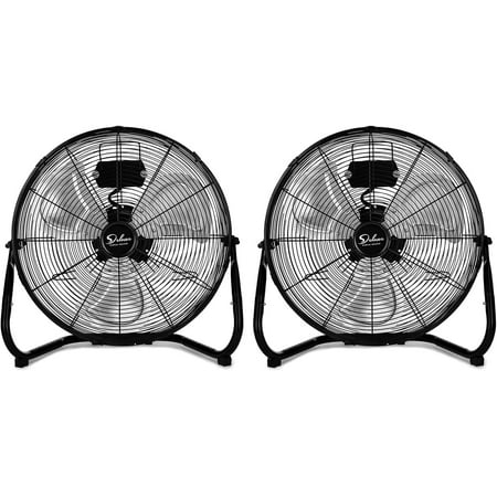 

Simple Deluxe 18 Inch 3-Speed High Velocity Heavy Duty Metal Industrial Floor Fans Quiet for Home Commercial Residential and Greenhouse Use Outdoor/Indoor Black 2 Pack