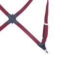 thumbnail image 4 of yuksok Men Women Suspenders x Shaped Adjustable with Clips for Party Choirs Wedding Burgundy, 4 of 9