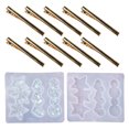 thumbnail image 1 of Coofit Hair Pin Casting Mold DIY Barrette Silicone Mold Epoxy Mold with 10 Hair Clip, 1 of 10