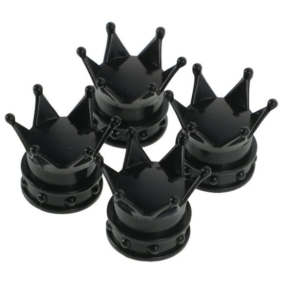 Raindrops 4Pcs Metal Valve Stem Caps in Black Aluminium Universal Fit for Car Tire Stem Covers