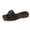 Black, variant on Women's Polka Dot Block Heel Slides, Slip-on Square Toe Wooden Sole Low Heel Slippers, Daily Travel Casual Dress Sandals Beige