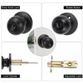 thumbnail image 4 of Unique Bargains Bouton de Porte d'Intimité, Bouton de Porte Noir Mat avec Verrou, Boutons Ronds en Forme de Boule pour Porte d'Entrée, Chambre et Salle de Bain, 4 of 6