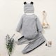 thumbnail image 4 of Gibobby Conjunto de pantalones para niños Ropa Bebé Sombrero Trajes Infantes Niños Niñas Pantalones de dibujos animados Imprimir Niñas Trajes y conjunto(Gris,18-24Meses), 4 of 5