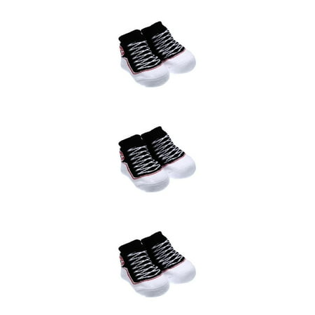 

3pcs Anti for Slip Cotton Socks Shoes Slippers Socks for 0-6 Month Newborn Baby Boy Girls