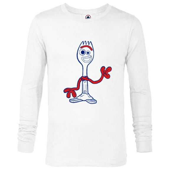 Disney Pixar Toy Story 4 Forky Waves Hi T-Shirt - Long Sleeve T-Shirt for Men - Customized-White