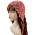 thumbnail image 2 of Women Hat Solid Color Faux Pearl Design Super Soft Breathable Wear Resistant Women Spring Autumn Knitted Hat Beanie Cap Decor for Daily Wear, 2 of 8