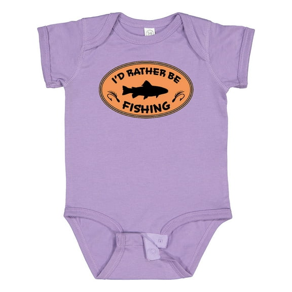 Inktastic I'd Rather Be Fishing Boys or Girls Baby Bodysuit
